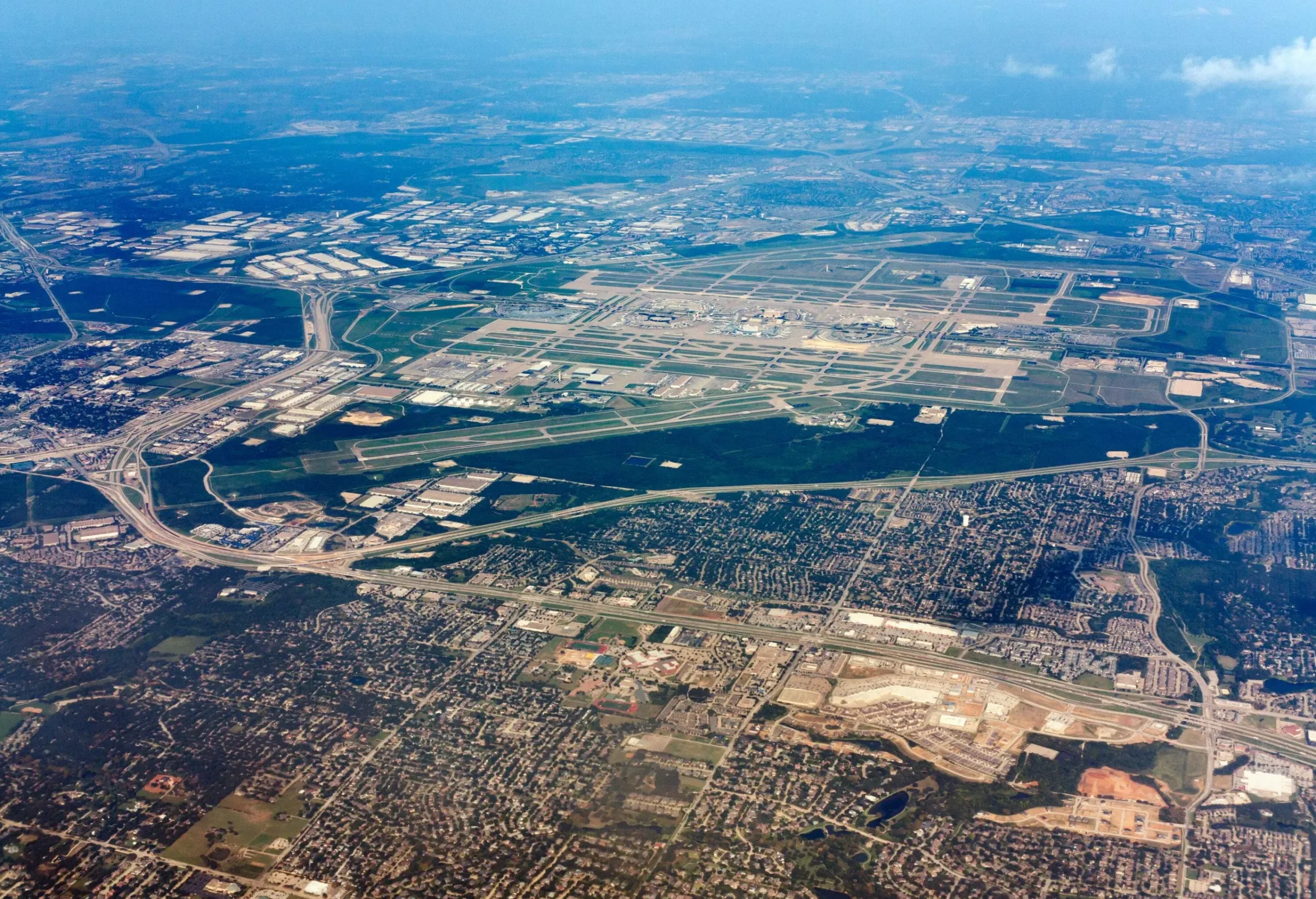 Drone view of Dfw Airport